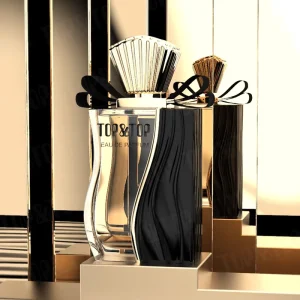 Custom Design Unique Luxury Perfume Bottle 50ml 100ml Polished Clear Glass Refill Fancy Empty Perfume Spray Bottle With Gold Cap