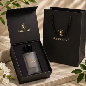 Custom Empty Frosted Cylinder 80ml Glass Perfume Bottle Gloss Curved Cap Crimp Spray Pump Gift Box Packaging Custom Logo