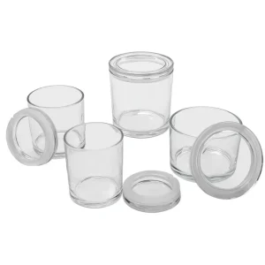 Custom Empty Glass Candle Jar with Glass Lid 8oz 10oz 12oz