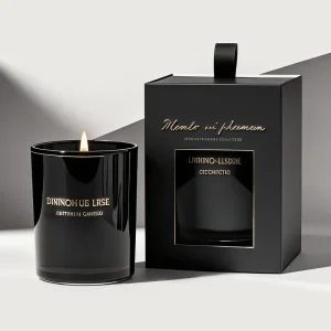Custom Empty Glass Jars Candle Jars Luxury Black Glass Candle Jar 10oz Candle Container Candle Vessels with Lid