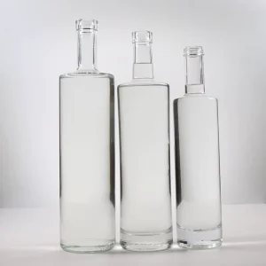 Custom Empty Glass Liquor Bottle, 500ml 700ml 750ml 1000ml, For Vodka and Gin