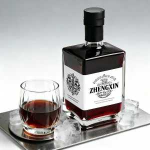 Custom Fancy Liquor Glass Bottles 100ml 200ml 375ml 500ml 750ml Screen Printing Screw Cap Sealing for Wine Vodka Other Beverages