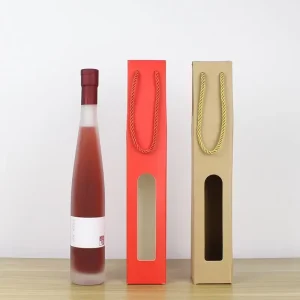 Custom Flat Carton Box with Polystyrene for 375ml Wine Glass Bottle, Skin Care Cream and Stopper