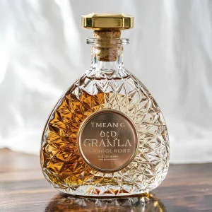 Custom Food-Grade Super Flint Empty Liquor XO Whisky Clear Glass Wine Bottle with Lid