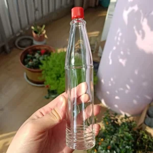 Custom Glass Bottle 3 oz Clear Glass Hot Sauce Woozy Bottles With Red PP Plastic Caps Glass Manufacturer