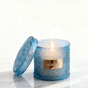 Custom Glass Candle Jars with Lid