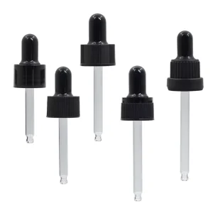 Custom Glass Dropper Bottle 5-100ml Amber Glass Serum Bottle with Screw Cap and Glass Pipette for Cosmetic Essential Oil
