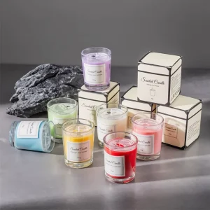 Custom Glass Jar Luxury Private Label Soy Wax Scented Candles Home Decor Fragrance Personalized Gifts Handmade Aroma Candles
