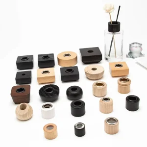 Custom Handmade Wooden Essential Oil Bottle Cap 20+ Styles Screw Press Diffuser Lid For Aromatherapy