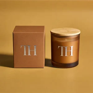Custom High Quality Unique Empty Amber Candle Jar 6oz 8oz 10oz 12oz Candle Jars with Lids and Boxes