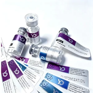 Custom Hologram Void Textured Tamper-Evident Sealing Labels for 3ml Peptide Refill Vials