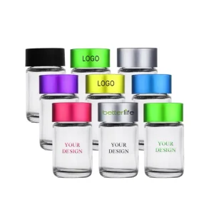 Custom Infused Smell-Proof Child-Resistant Glass Bottle with Screw Cap for Candy and Cookies