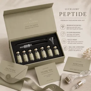Custom Kraft Paper Vial Box for 3ml Peptide Vials and Glass Bottles with Magnetic Closure