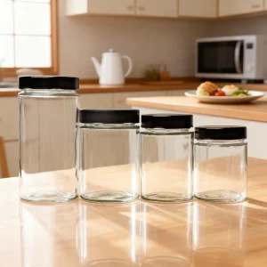 Custom Label Round Glass Preserving Beverage Jar