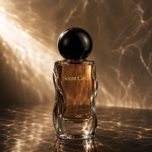 Custom Logo 40ml Clear Wavy Twisted Glass Perfume Spray Bottle with Round Ball Lid