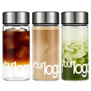 Custom Logo 500ml Clear Glass Coffee Mug Blank Glass Tumbler for Business Gift