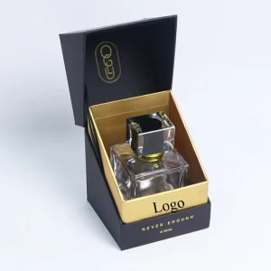 Custom Logo Black Perfume Cosmetic Makeup Rigid Glass Bottle Box