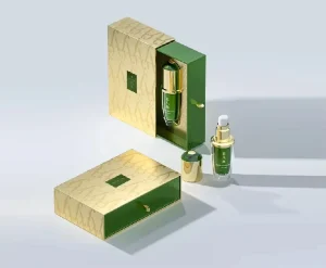 Custom Logo Corrugated Board Perfume Packaging Box Set with Recyclable Material for Loose Powder and Eye Cream Gift Set