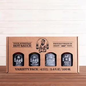 Custom Logo Corrugated Sauce Seasonings & Condiments Retail Shipping Glass Bottles Hot Sauce Packaging Box