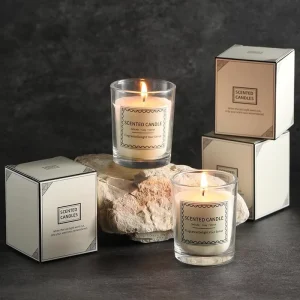 Custom Logo Elegant Eco Friendly Soy Wax Glass Jar Aromatherapy Candles Home Fragrance Decor Luxury Scented Candles Gift Set