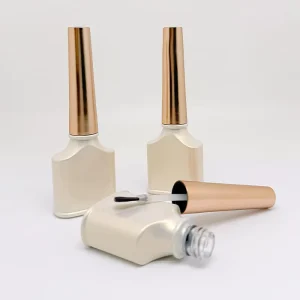 Custom Logo Empty Gel Nail Polish Glass Bottle with Brush, Cap and Packaging