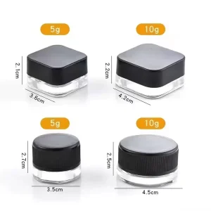Custom Logo Food Grade Child Proof Glass Concentrate Jars 3ml-15ml with Plastic Screw Cap Empty Bottles