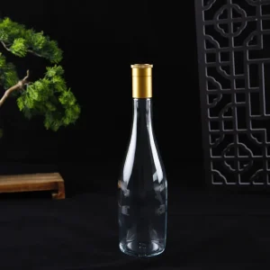 Custom Logo Glass Liquor Bottles for Vodka Whiskey Tequila Wine Rum with Cork Stopper and Silk Screen