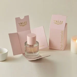 Custom Logo Gold Foil Body Mist Bottle Packaging Box with Glass Bottle for Skincare and Beauty Products