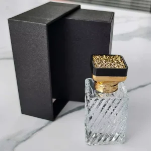 Custom Logo Premium Clear Frosted Glass Perfume Oil Bottles Square Shape Amber Transparent Designs for Cosmetics