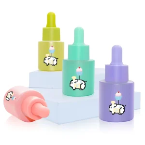 Custom Logo Printing Glass Dropper Essential Oils Bottle Pearl Finish for Serum Repackaging