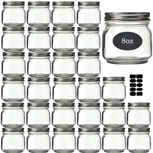 Custom Logo Pudding Glass Jar 8Oz Glass Mason Jar 250Ml Small Glass Pudding Jar with Metal Lid