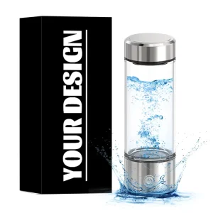 Custom Logo Rechargeable Hydrogen Water Bottle Generator with Filter, H2 Hydrogen-Rich Cup