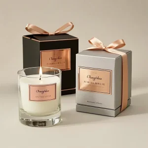 Custom Logo Soy Wax Votive Candle in Glass Jar for Wedding Gifts