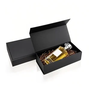 Custom Luxury Gift Glass Bottle Perfume Cosmetic Makeup Rigid Box Drawer High end Cosmetics Packaging Magnetic Box With EVA