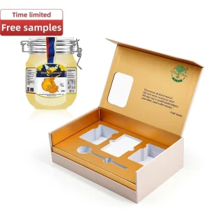 Custom Luxury Honey Packaging Protective Paper Boxes With Matt Lamination For Nourishing Glass Jars For Canned Food Gift Boxes