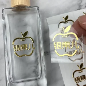 Custom Metal Logo Label Stickers for Cosmetic and Perfume Glass Bottles