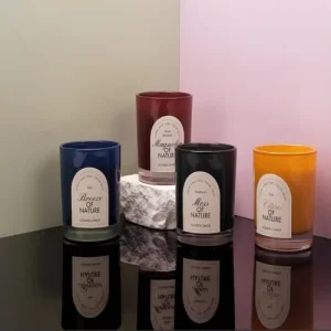 Custom Modern Thick Bottom Stained Scented Soy Wax Glass Jar Candles Environment Friendly Thanksgiving Christmas