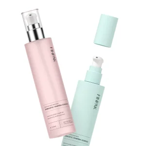 Custom Pastel Matte Glass Bottle 100ml 120ml Empty Essence Lotion Pump Container OEM ODM Private Label Cosmetic Packaging