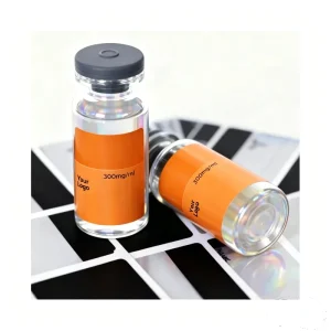 Custom Peptide Vial Stickers Waterproof Vinyl Cosmetic Labels with Brand Logo