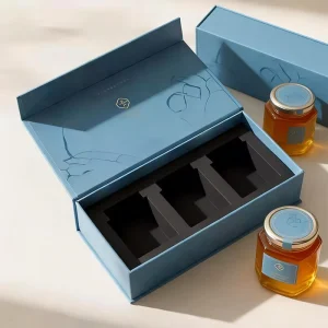 Custom Printing Logo Bee Honey Bottle Jar Olive Oil Magnetic Luxury Empty Baby Food Packaging Gift Paper Box For Beverage