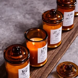 Custom Private Label Aromatherapy Handmade Soy Wax Long lasting Empty Glass Jar Candles Scented with Lid