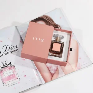 Custom Rigid Paper Drawer Perfume Gift Packaging Box With Glossy Or Matte Lamination UV Embossing