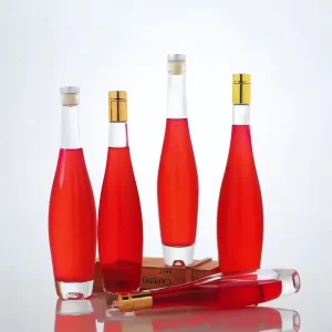 Custom Round Transparent Glass Juice Storage Bottle