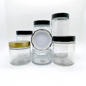 Custom Round Wide Mouth Jam and Honey Glass Jar with Cap 100ml 150ml 180ml 280ml 380ml 500ml 750ml
