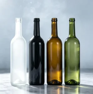 Custom Screen Printing Bottle Silk Print logo Glass Container Brandy Storage Glass Bottle Fruit Wine Packaging Bottle