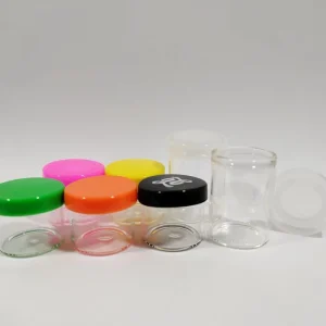 Custom Size 6ml Clear Concentrate Glass Jar with Silicone Cap