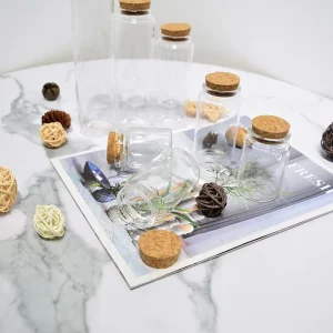 Custom-Size Clear Glass Pillar Candle Jars with Wooden Lids Custom Logo 500 MOQ Multicolor Printing