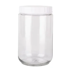 Custom Size Clear Wide Mouth Food Storage Glass Honey and Spice Jars with Lids