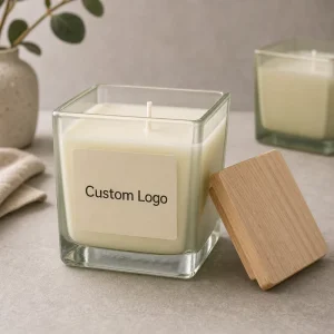 Custom Soy Wax Scented Glass Candle Jar with Lid for Home Decor Parties & Holiday