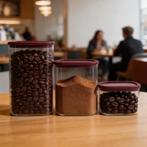 Custom Square Glass Jar for Dry Fruit Storage in Different Sizes